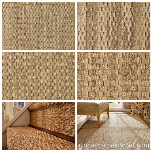 Seagrass Squares Rug Natural fiber tatami seagrass straw mat Manufactory